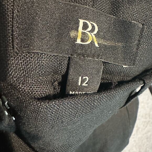 Banana Republic Lina Straight Linen Pant Black 12 882876 - Picture 5 of 11